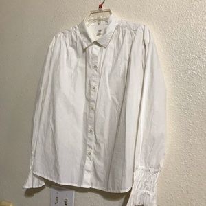 Gap woman’s long sleeves shirt white, size L